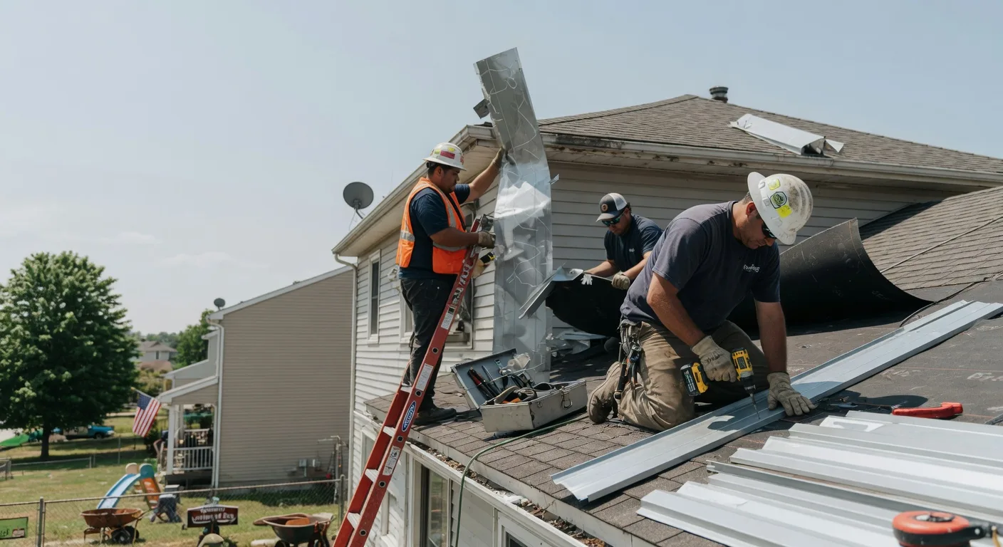 Storm Damage Metal Roof Repair in Lewisburg, OH